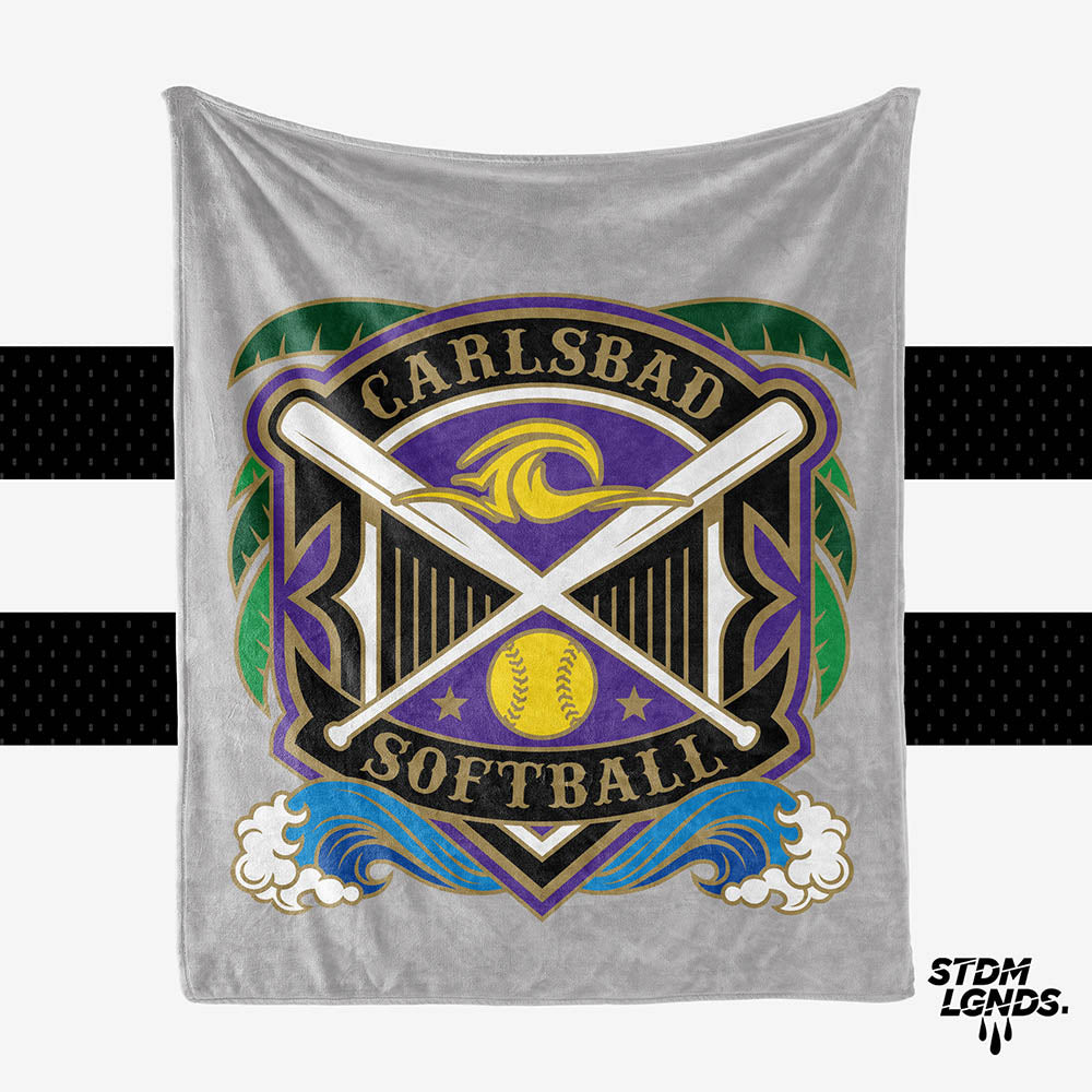 Carlsbad Softball Main logo  - Personalization Blanket