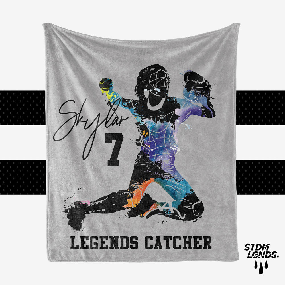 Fastpitch / Softball Colorful Kneeling Catcher