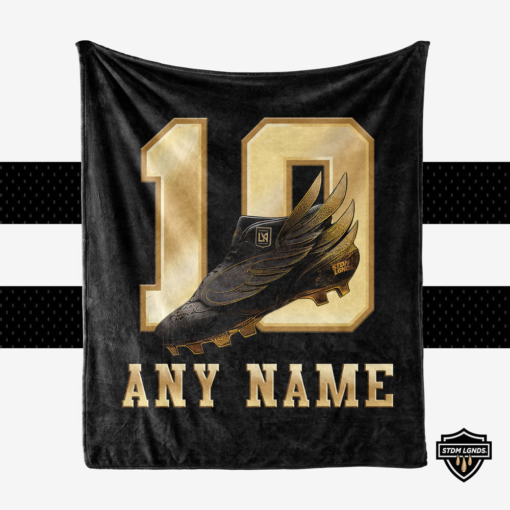 LAFC GOLDEN BOOT PERSONALIZED BLANKET